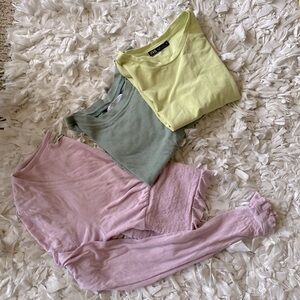 Zara and UO Shirt 3 PieceCropped Shirt Bundle Set